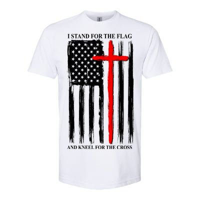 I Stand For the Flag And Kneel For The Cross Flag Softstyle CVC T-Shirt