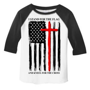 I Stand For the Flag And Kneel For The Cross Flag Toddler Fine Jersey T-Shirt