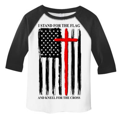 I Stand For the Flag And Kneel For The Cross Flag Toddler Fine Jersey T-Shirt