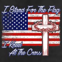 I Stand For The Flag I Kneel For The Cross Crown Of Thorns Cool Comfort Performance Bucket Hat