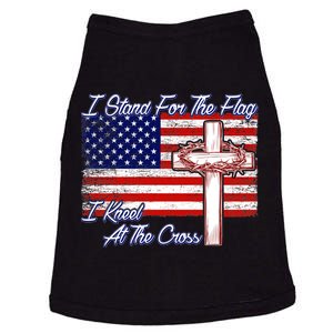 I Stand For The Flag I Kneel For The Cross Crown Of Thorns Doggie Tank