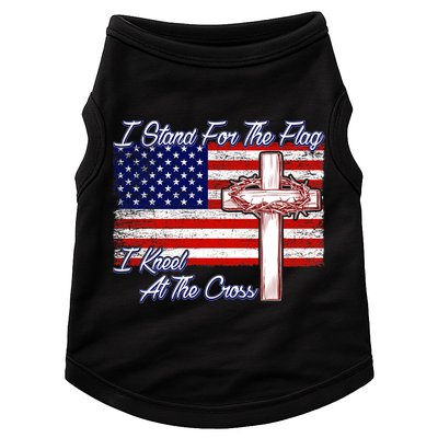 I Stand For The Flag I Kneel For The Cross Crown Of Thorns Doggie Tank