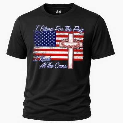 I Stand For The Flag I Kneel For The Cross Crown Of Thorns Performance Shirt