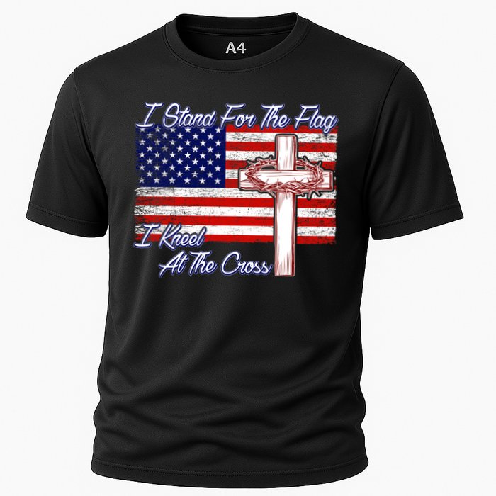 I Stand For The Flag I Kneel For The Cross Crown Of Thorns Performance Shirt