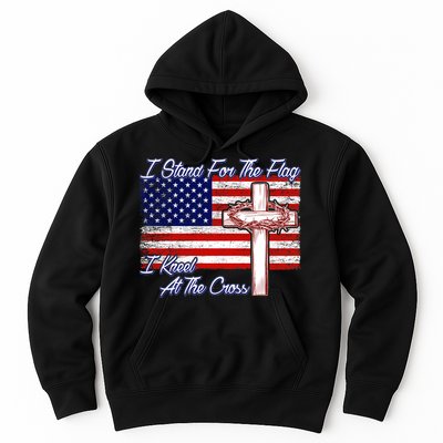 I Stand For The Flag I Kneel For The Cross Crown Of Thorns Hoodie