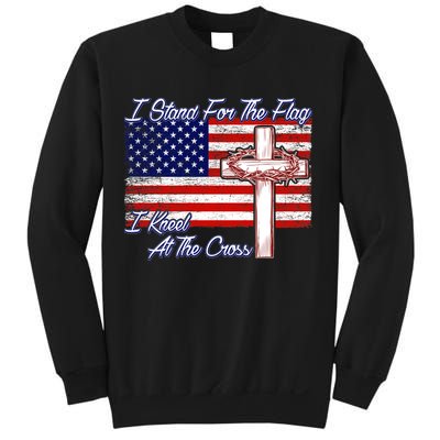 I Stand For The Flag I Kneel For The Cross Crown Of Thorns Sweatshirt