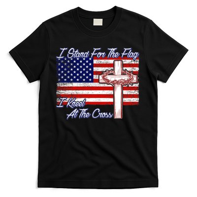 I Stand For The Flag I Kneel For The Cross Crown Of Thorns T-Shirt