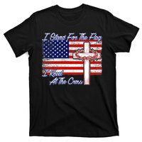 I Stand For The Flag I Kneel For The Cross Crown Of Thorns T-Shirt