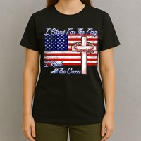I Stand For The Flag I Kneel For The Cross Crown Of Thorns T-Shirt