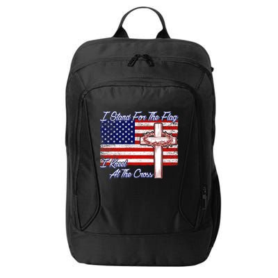 I Stand For The Flag I Kneel For The Cross Crown Of Thorns City Backpack