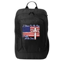 I Stand For The Flag I Kneel For The Cross Crown Of Thorns City Backpack