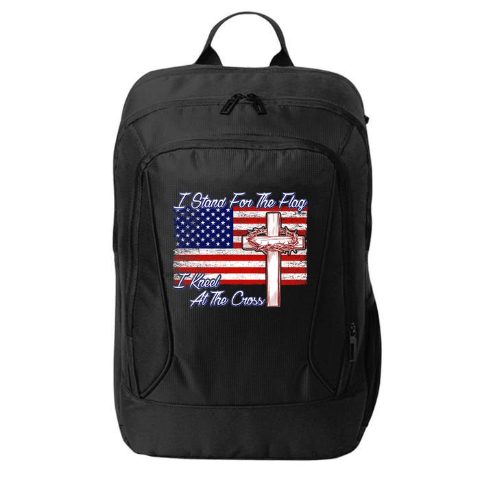 I Stand For The Flag I Kneel For The Cross Crown Of Thorns City Backpack