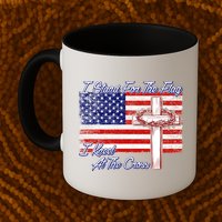 I Stand For The Flag I Kneel For The Cross Crown Of Thorns Mug
