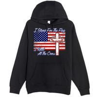 I Stand For The Flag I Kneel For The Cross Crown Of Thorns Premium Pullover Hoodie