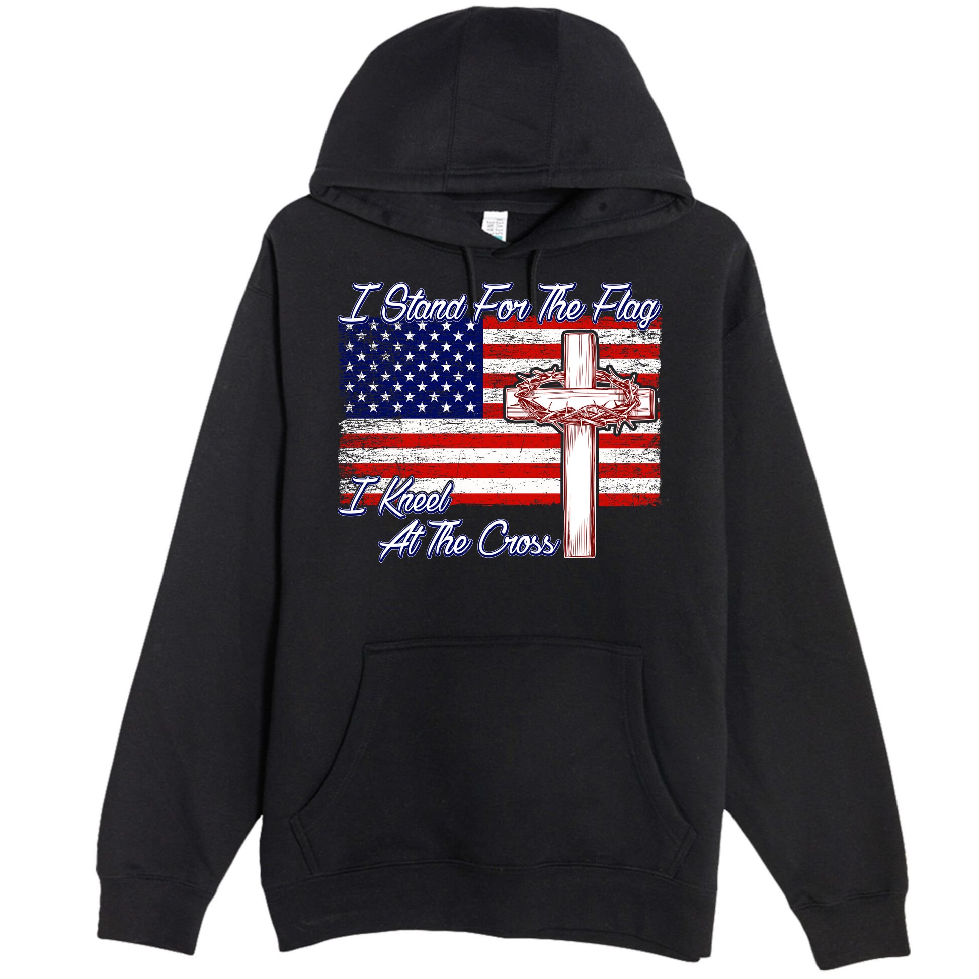 I Stand For The Flag I Kneel For The Cross Crown Of Thorns Premium Pullover Hoodie