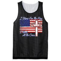 I Stand For The Flag I Kneel For The Cross Crown Of Thorns Mesh Reversible Basketball Jersey Tank