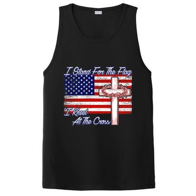 I Stand For The Flag I Kneel For The Cross Crown Of Thorns PosiCharge Competitor Tank