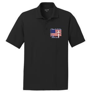 I Stand For The Flag I Kneel For The Cross Crown Of Thorns PosiCharge RacerMesh Polo