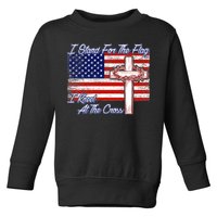 I Stand For The Flag I Kneel For The Cross Crown Of Thorns Toddler Sweatshirt