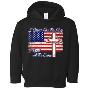 I Stand For The Flag I Kneel For The Cross Crown Of Thorns Toddler Hoodie