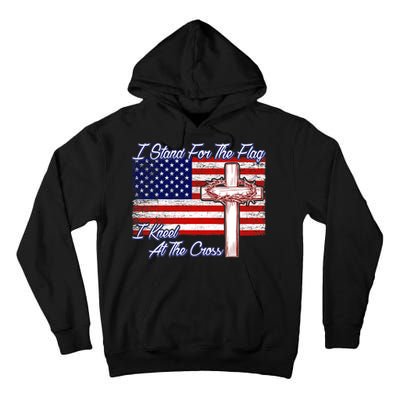 I Stand For The Flag I Kneel For The Cross Crown Of Thorns Tall Hoodie