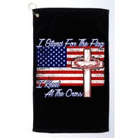 I Stand For The Flag I Kneel For The Cross Crown Of Thorns Golf Towel