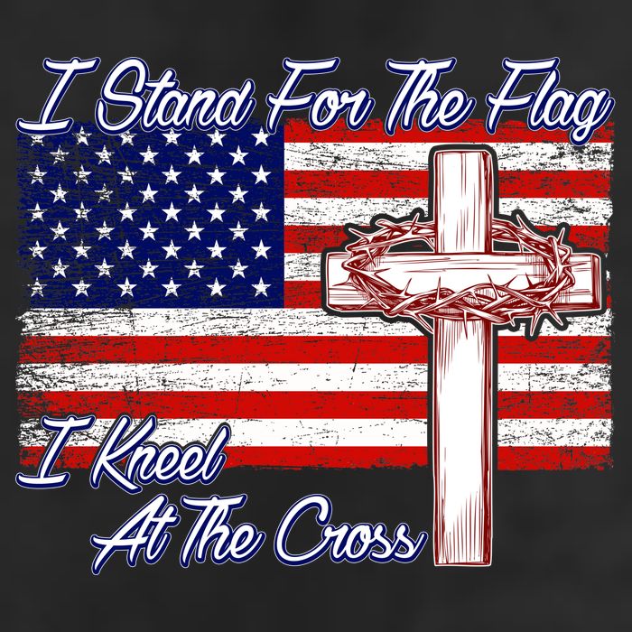 I Stand For The Flag I Kneel For The Cross Crown Of Thorns Golf Towel