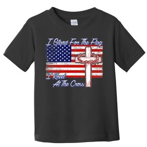 I Stand For The Flag I Kneel For The Cross Crown Of Thorns Toddler T-Shirt