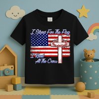 I Stand For The Flag I Kneel For The Cross Crown Of Thorns Toddler T-Shirt