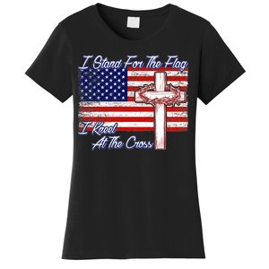 I Stand For The Flag I Kneel For The Cross Crown Of Thorns Women's T-Shirt