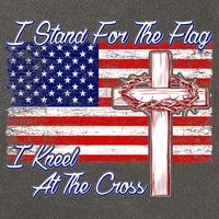 I Stand For The Flag I Kneel For The Cross Crown Of Thorns Cotton Canvas Backpack