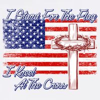 I Stand For The Flag I Kneel For The Cross Crown Of Thorns Garment-Dyed Sweatshirt