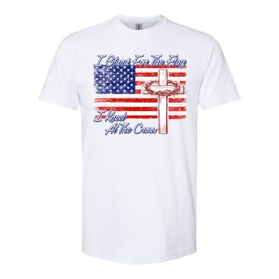 I Stand For The Flag I Kneel For The Cross Crown Of Thorns Softstyle® CVC T-Shirt