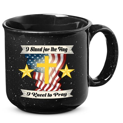 I Stand For The Flag I kneel To Pray America 15oz Campfire Ceramic Mug