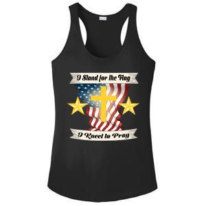 I Stand For The Flag I kneel To Pray America Ladies PosiCharge Competitor Racerback Tank