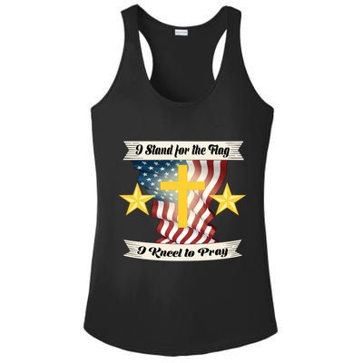I Stand For The Flag I kneel To Pray America Ladies PosiCharge Competitor Racerback Tank