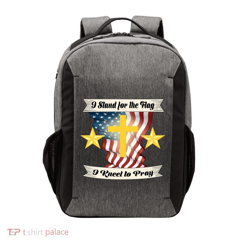 I Stand For The Flag I kneel To Pray America Vector Backpack