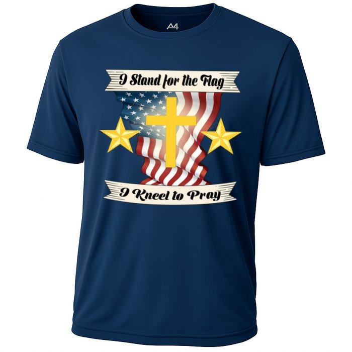 I Stand For The Flag I kneel To Pray America Cooling Performance Crew T-Shirt