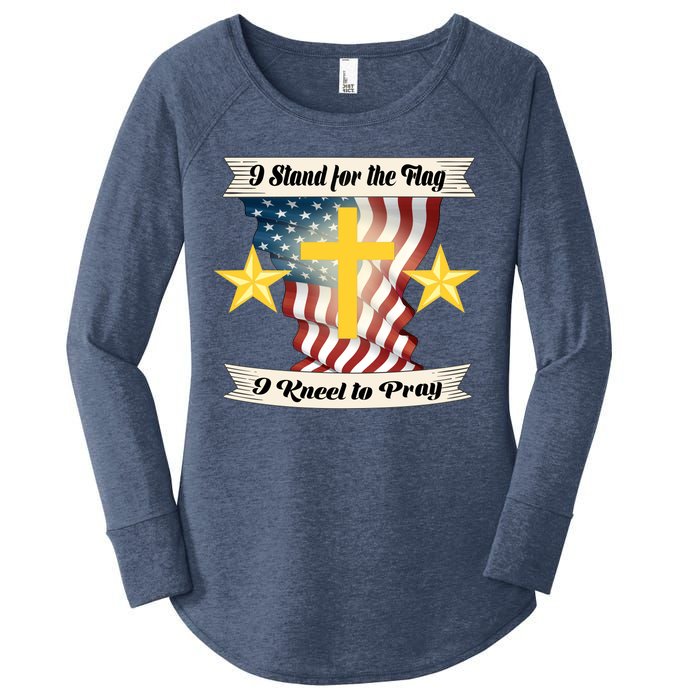 I Stand For The Flag I kneel To Pray America Women's Perfect Tri Tunic Long Sleeve Shirt