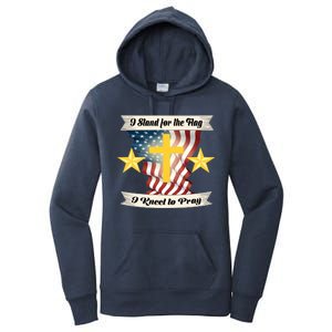 I Stand For The Flag I kneel To Pray America Women's Pullover Hoodie