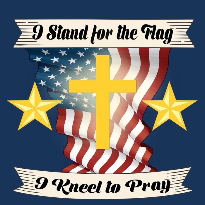 I Stand For The Flag I kneel To Pray America Baby Bodysuit