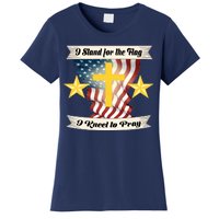 I Stand For The Flag I kneel To Pray America Women's T-Shirt