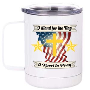 I Stand For The Flag I kneel To Pray America 12 oz Stainless Steel Tumbler Cup