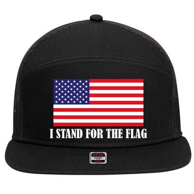 I Stand For The Flag USA National Anthem 7 Panel Mesh Trucker Snapback Hat