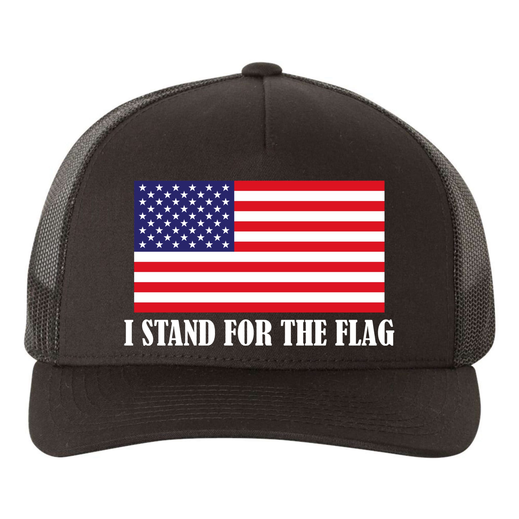 I Stand For The Flag USA National Anthem Yupoong Adult 5-Panel Trucker Hat