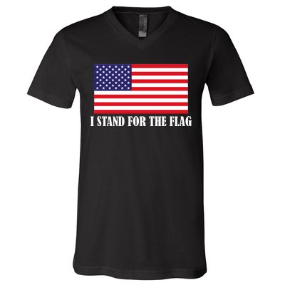 I Stand For The Flag USA National Anthem V-Neck T-Shirt