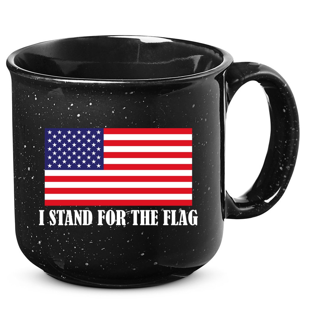 I Stand For The Flag USA National Anthem 15oz Campfire Ceramic Mug