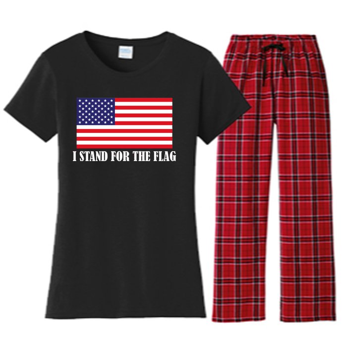 I Stand For The Flag USA National Anthem Women's Flannel Pajama Set