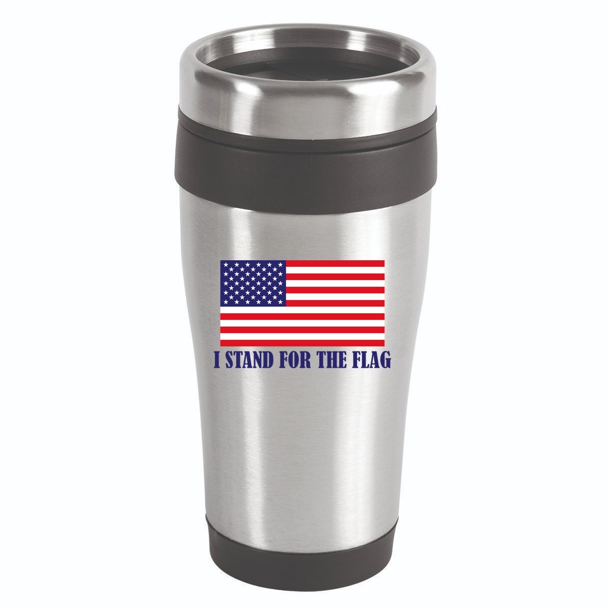 I Stand For The Flag USA National Anthem 16oz Travel Tumbler