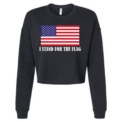 I Stand For The Flag USA National Anthem Cropped Pullover Crew